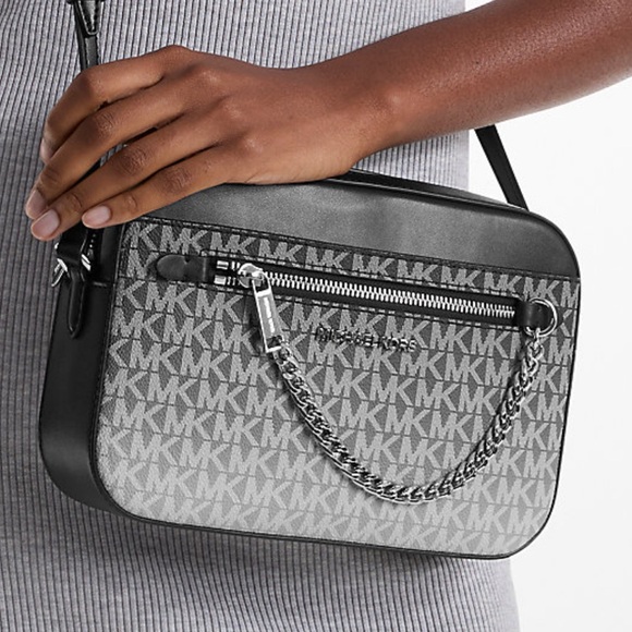 Michael Kors Jet Set Item Large Ombré EW Signature ZP Chain XBody Logo Crossbody - Picture 15 of 15